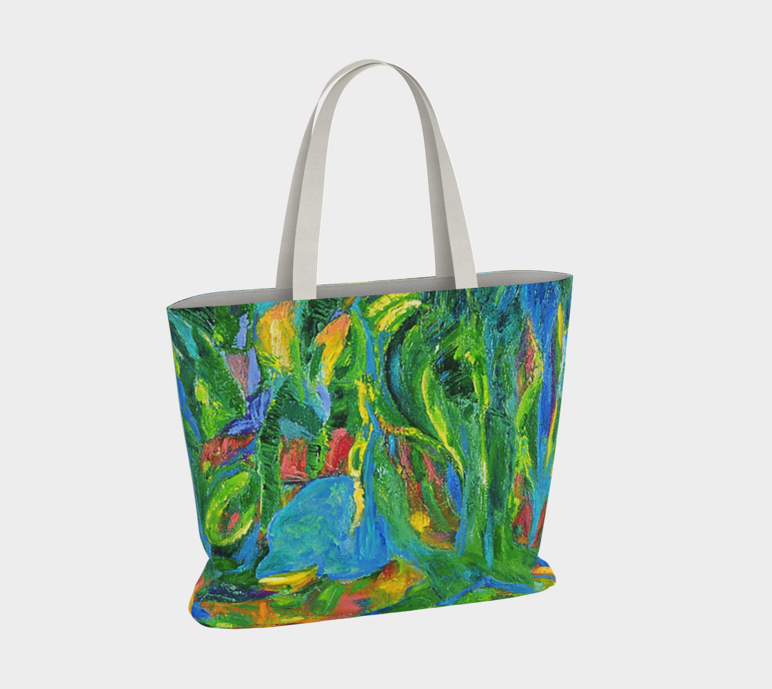 Large Tote Bag Green Tulip Collection preview #4