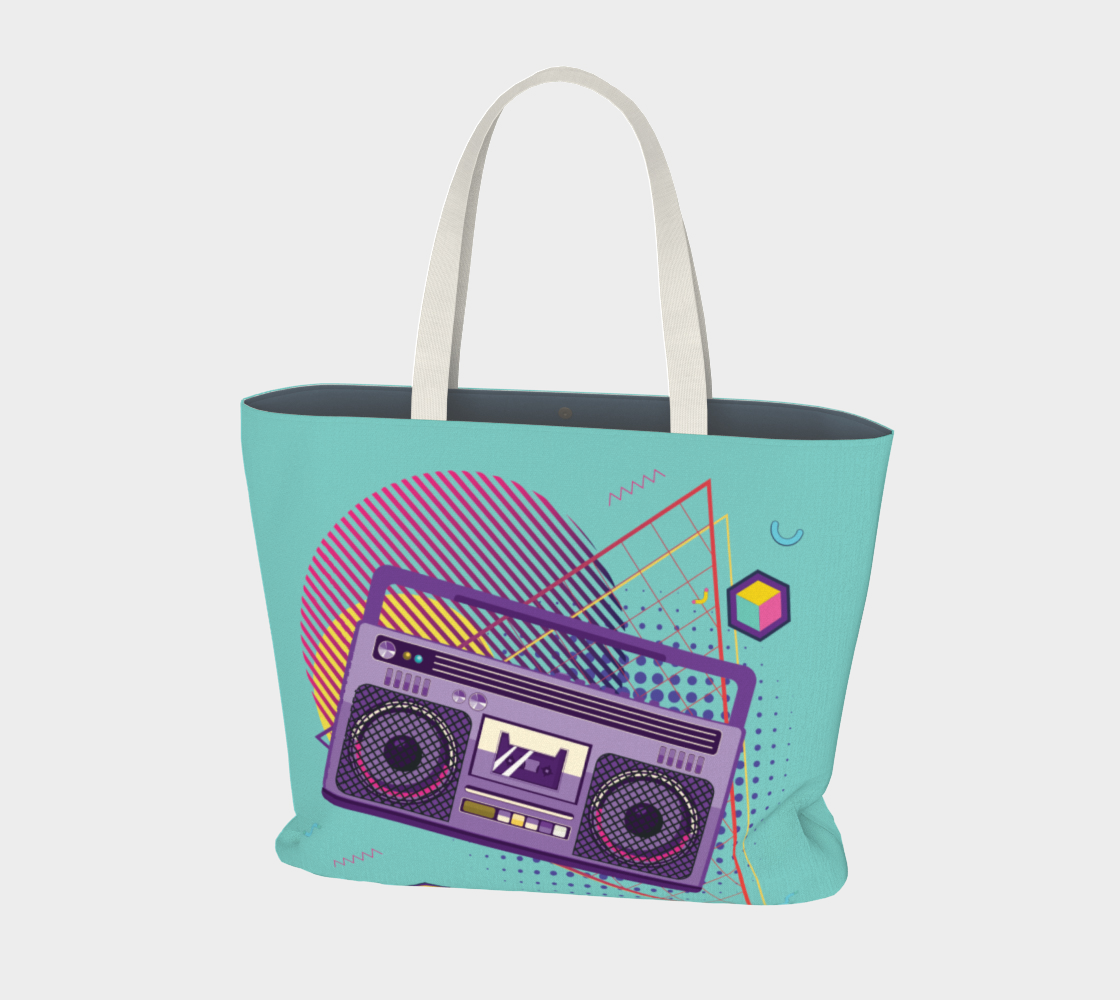 Funky 80s portable radio cassette player, a boombox preview