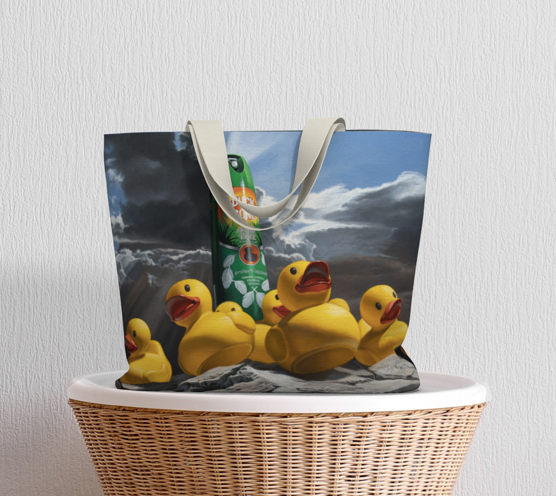 Duck Off Large Tote Bag preview #5