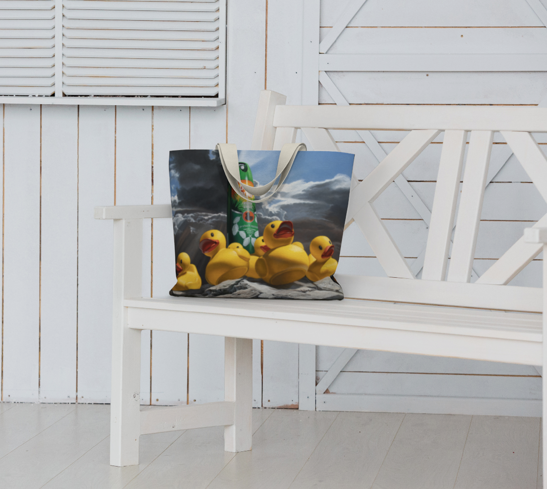 Duck Off Large Tote Bag preview #6