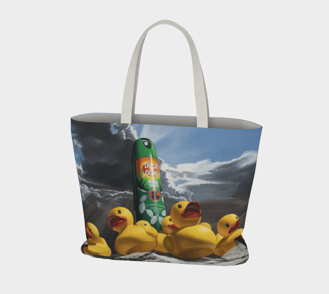 Duck Off Large Tote Bag preview #3