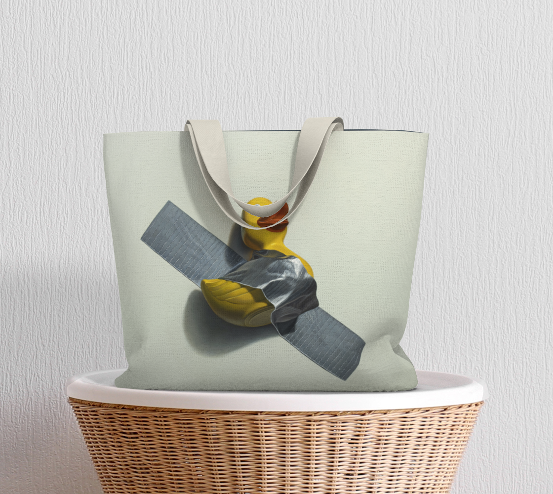 Duck Taped Large Tote Bag preview #5