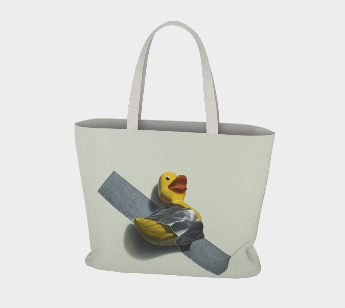 Duck Taped Large Tote Bag preview #3