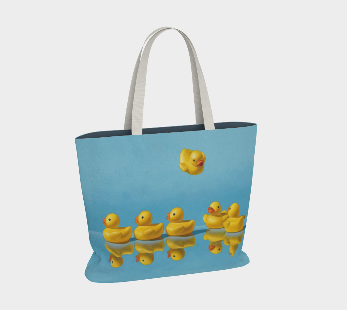 Ducks in a Row Large Tote Bag preview #2