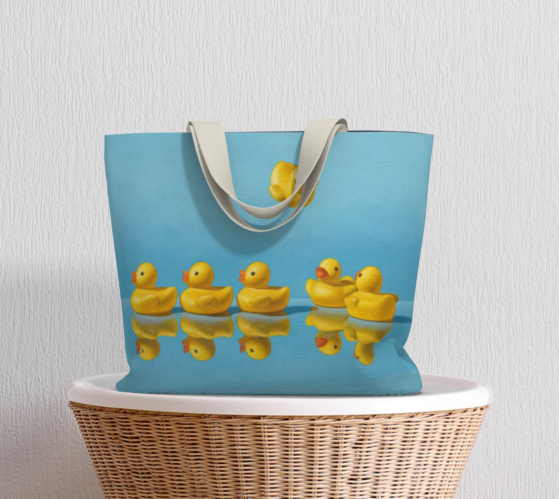 Ducks in a Row Large Tote Bag preview #5