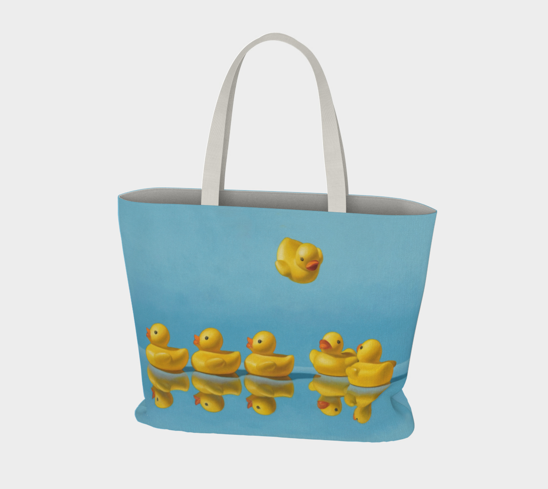Ducks in a Row Large Tote Bag preview #3