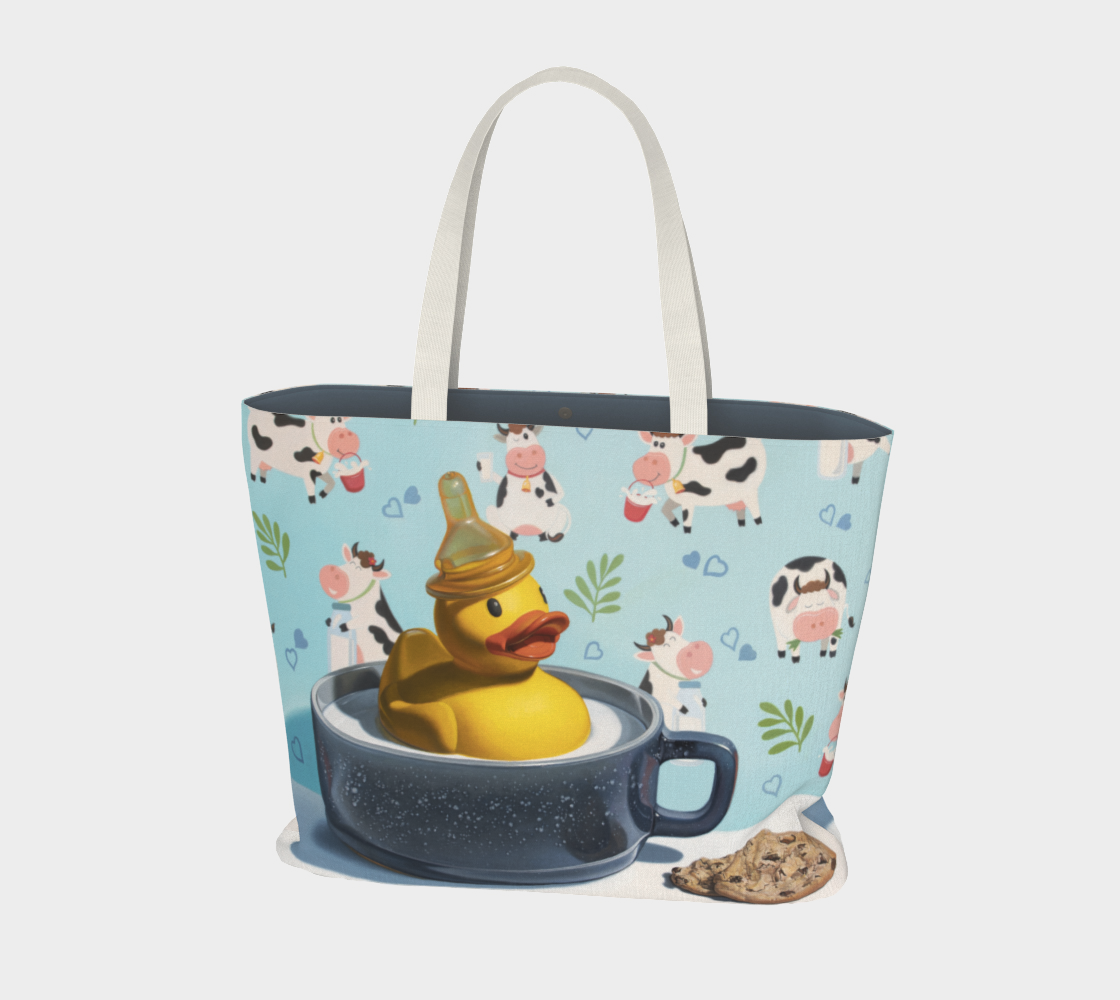 Milk Duck Large Tote Bag preview #1