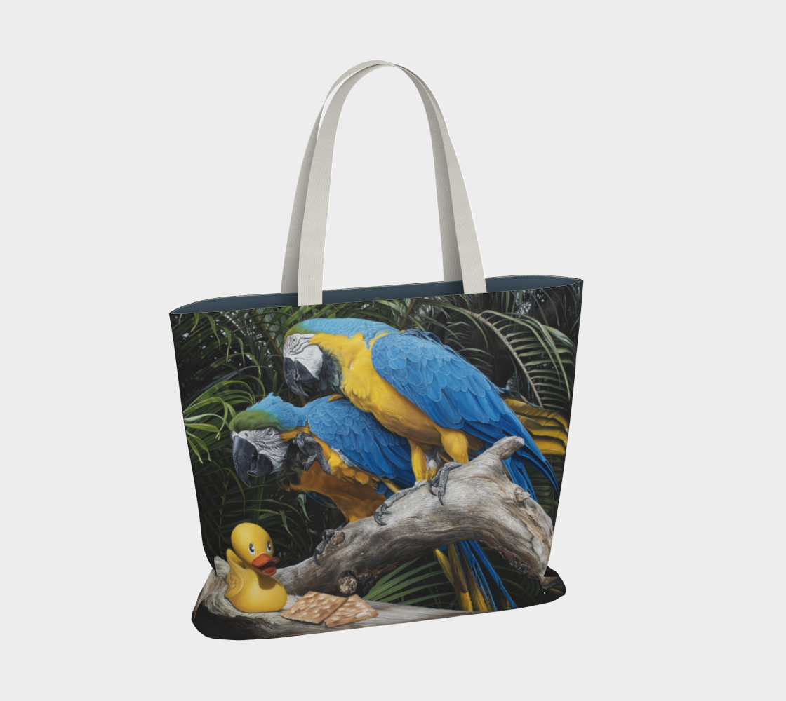 Polly Wanna Quacker Large Tote Bag preview #2