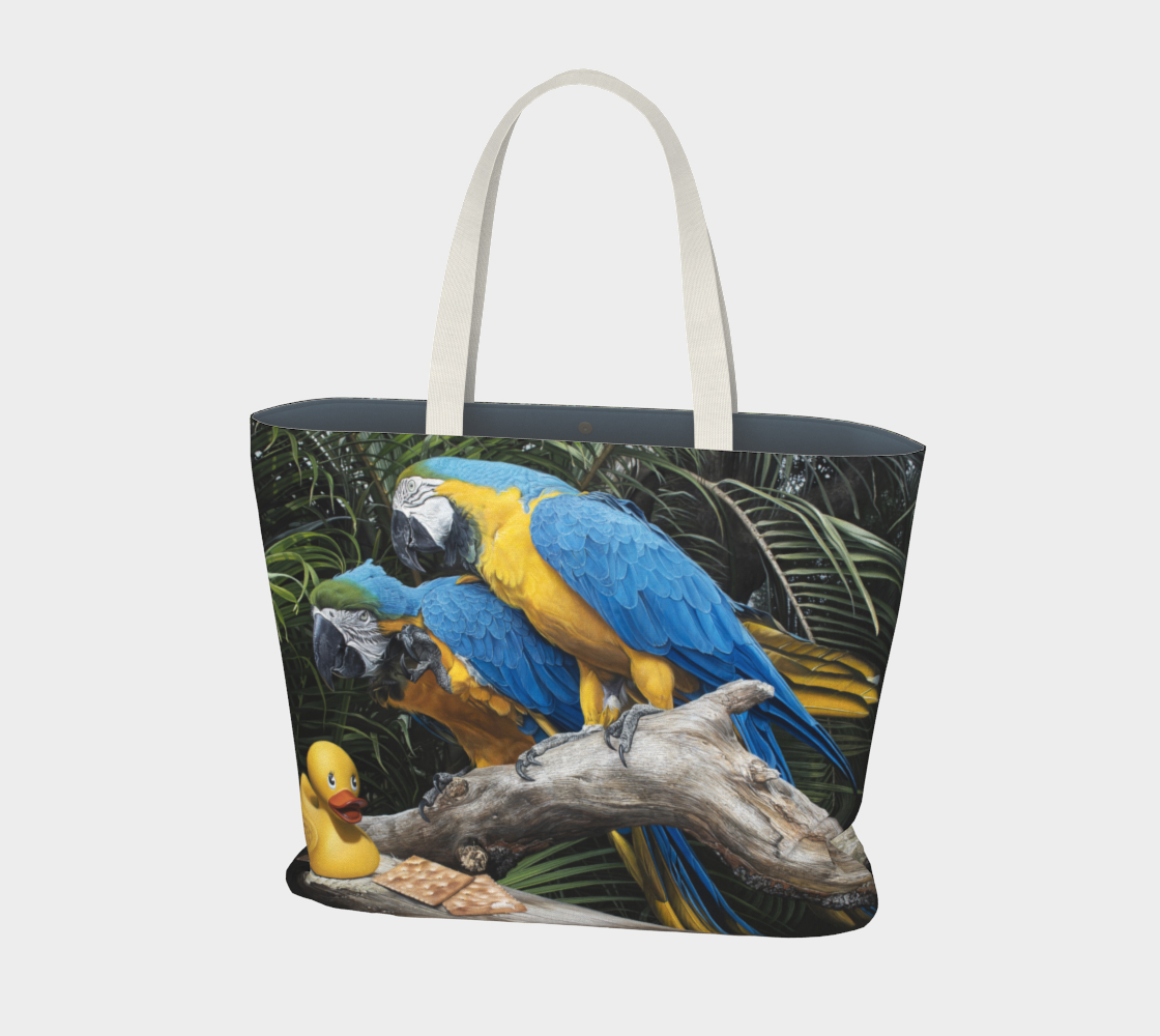 Polly Wanna Quacker Large Tote Bag preview #1