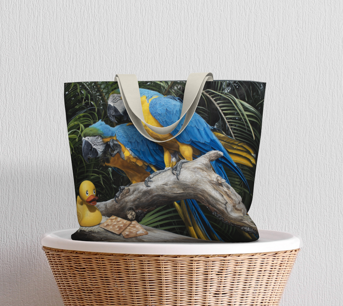 Polly Wanna Quacker Large Tote Bag preview #5