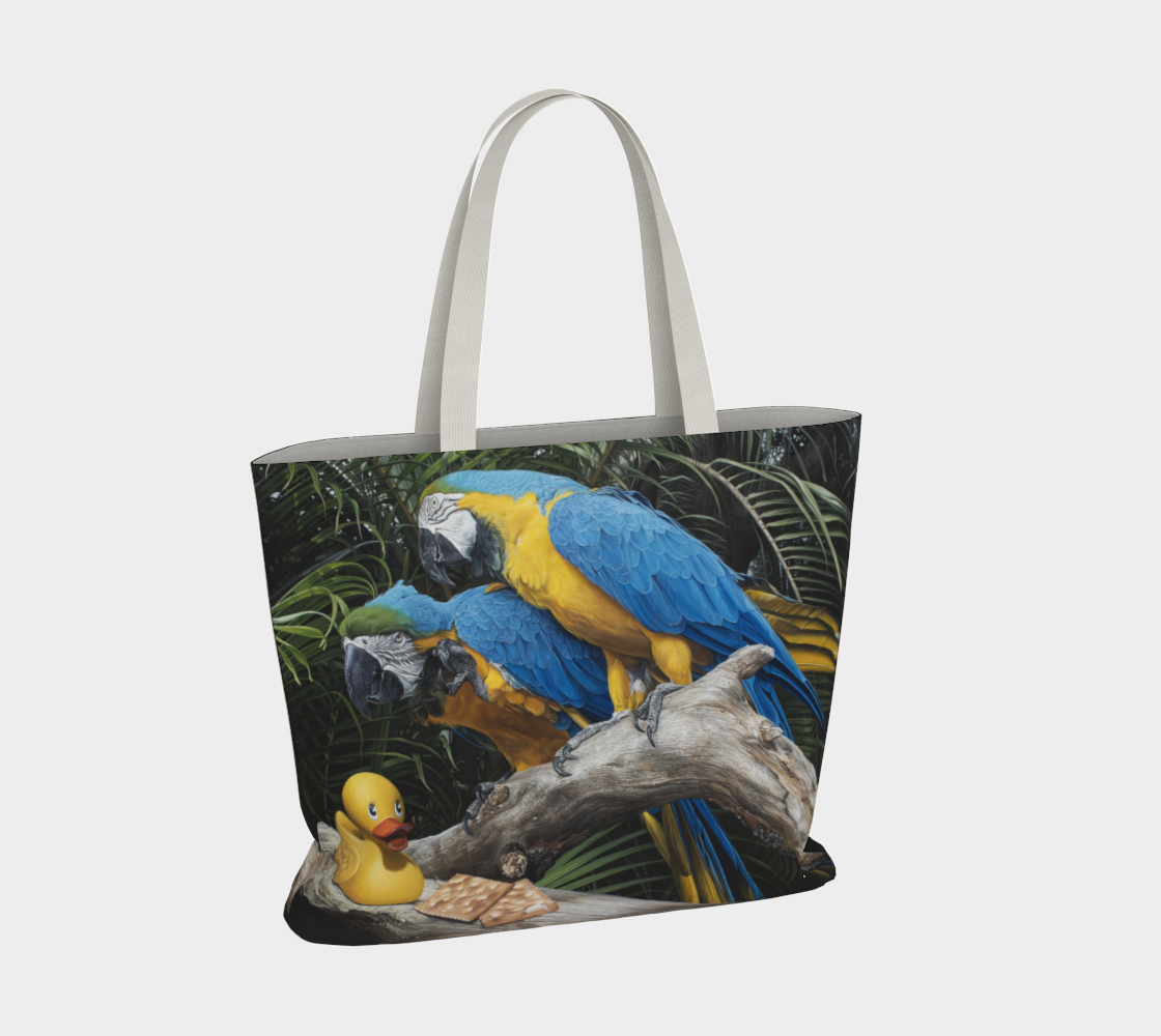 Polly Wanna Quacker Large Tote Bag preview #4