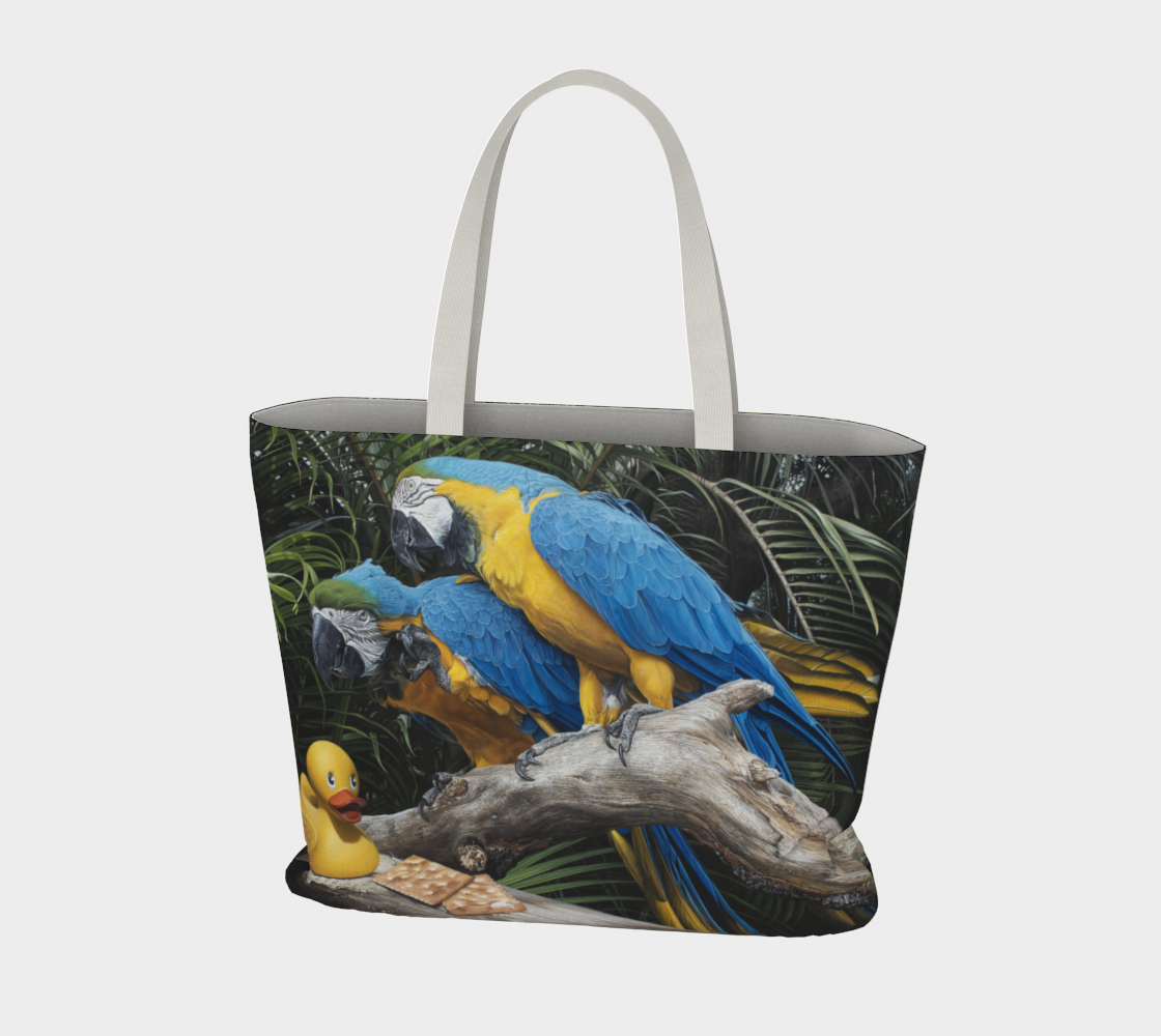 Polly Wanna Quacker Large Tote Bag preview #3