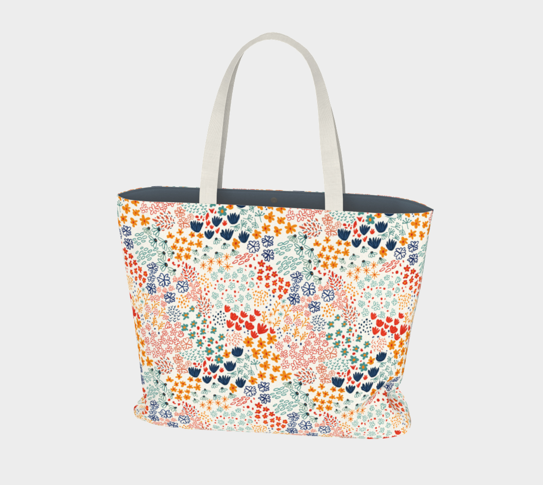My Soul Made Meadow Flowers Large Tote Bag preview