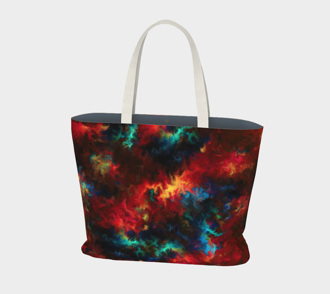 Night Red Flame Large Tote Bag preview