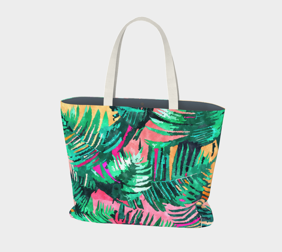 I'm All About Palm Trees & 80 Degrees Large Tote Bag preview