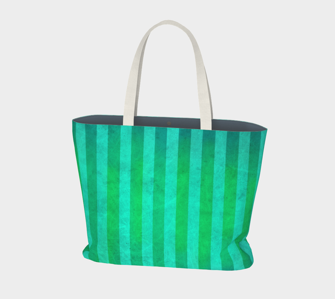 Stripes Collection: Mermaid Large Tote Bag preview