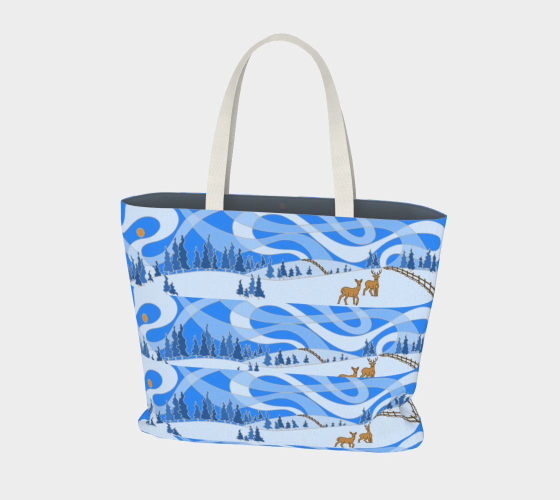 Deer Under A Swirly Blue Sky preview