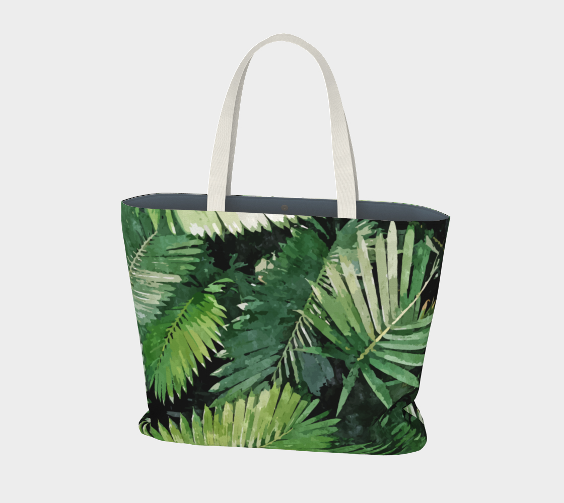 Life is better with palm trees Large Tote Bag preview