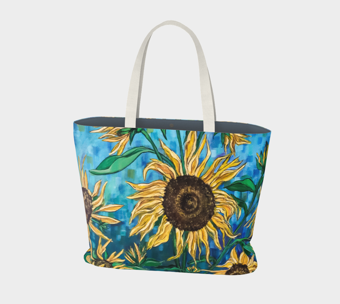 Summer Sunflowers Large Tote Bag preview
