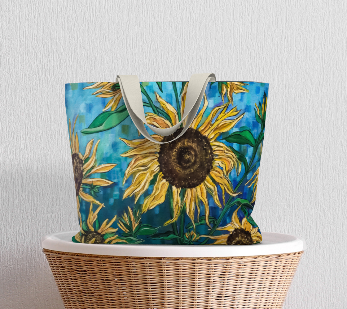 Summer Sunflowers Large Tote Bag preview #5