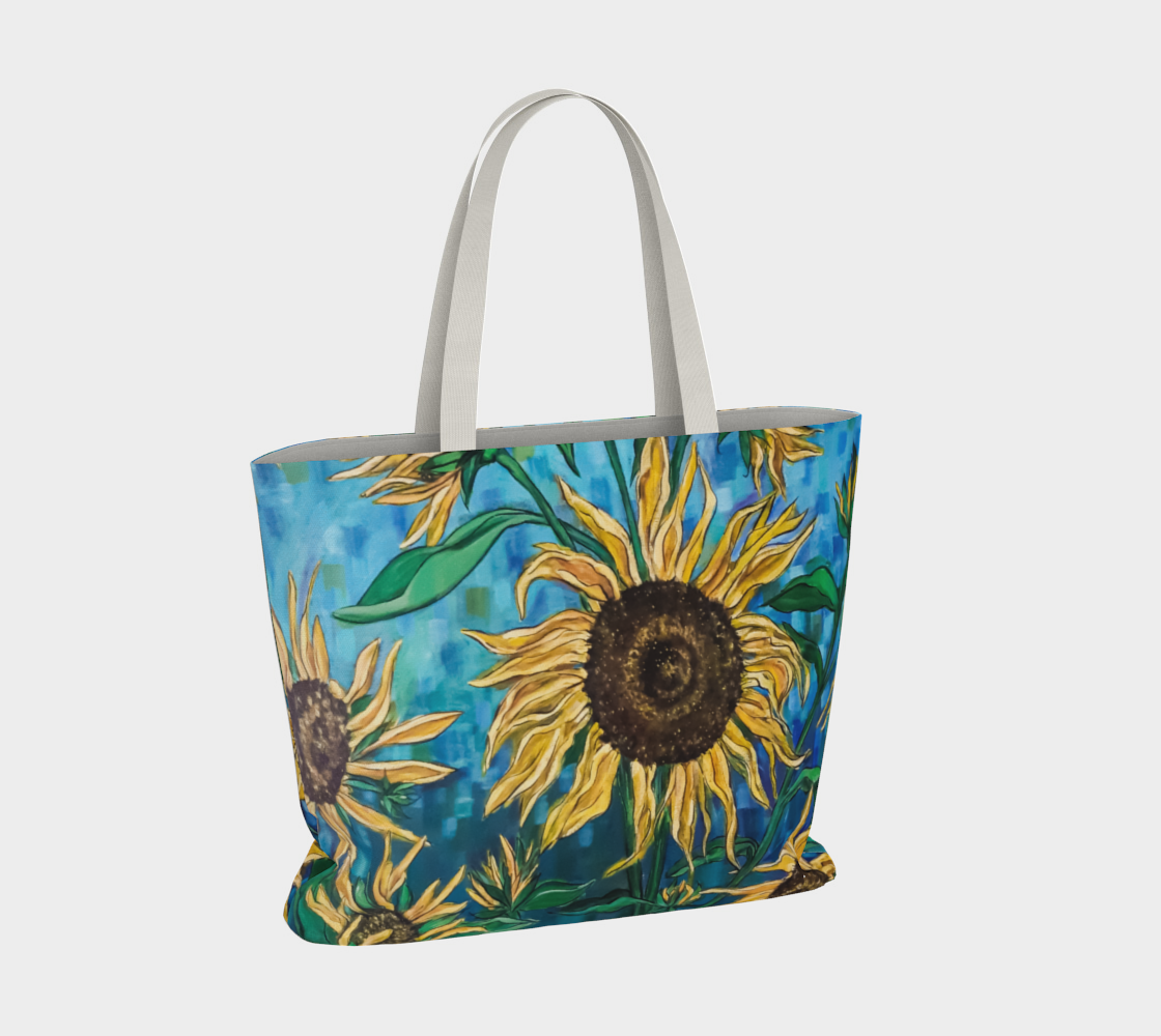 Summer Sunflowers Large Tote Bag preview #4