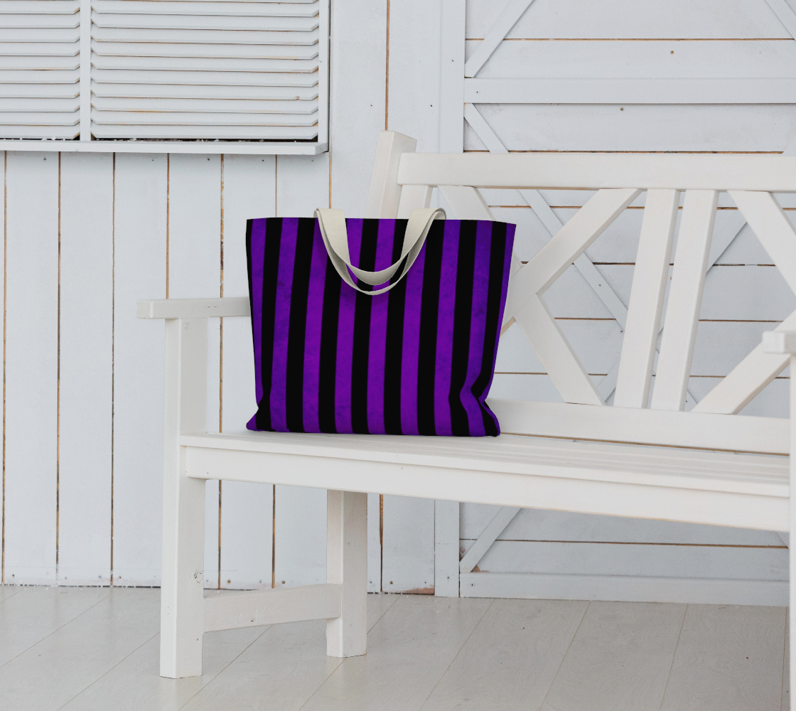 Stripes Collection: Hypnotic Large Tote Bag thumbnail #7