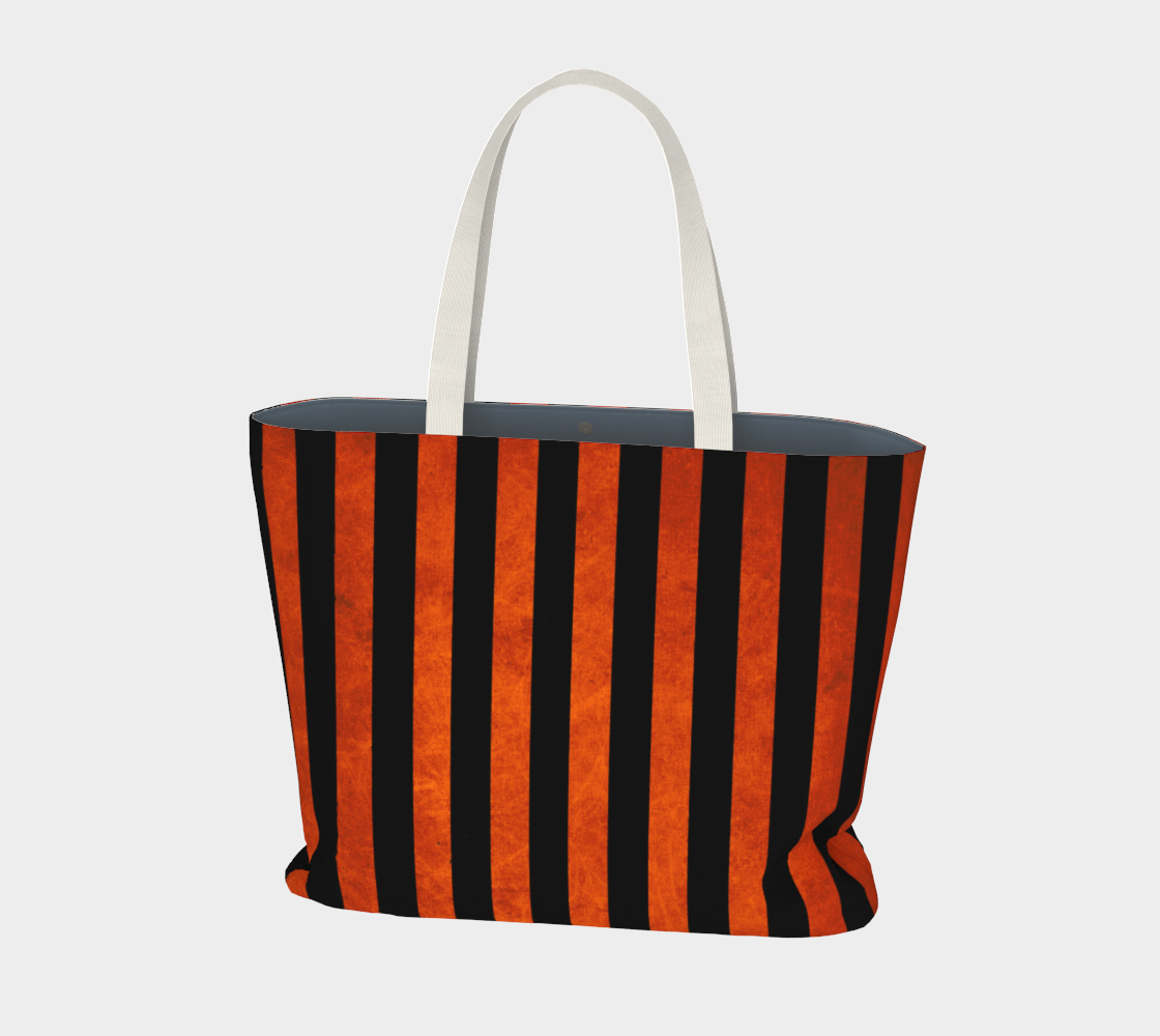 Stripes Collection: Halloween Large Tote Bag aperçu