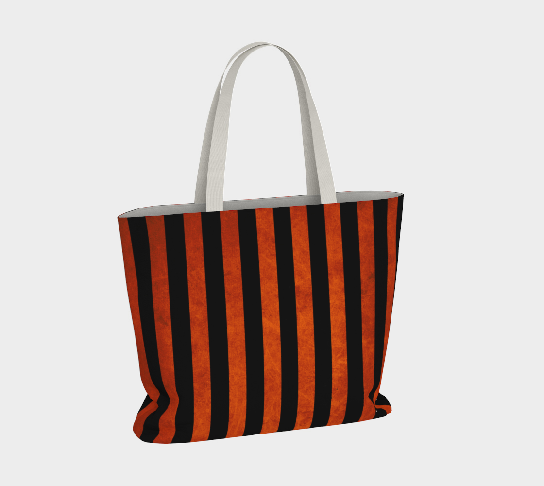 Stripes Collection: Halloween Large Tote Bag preview #4