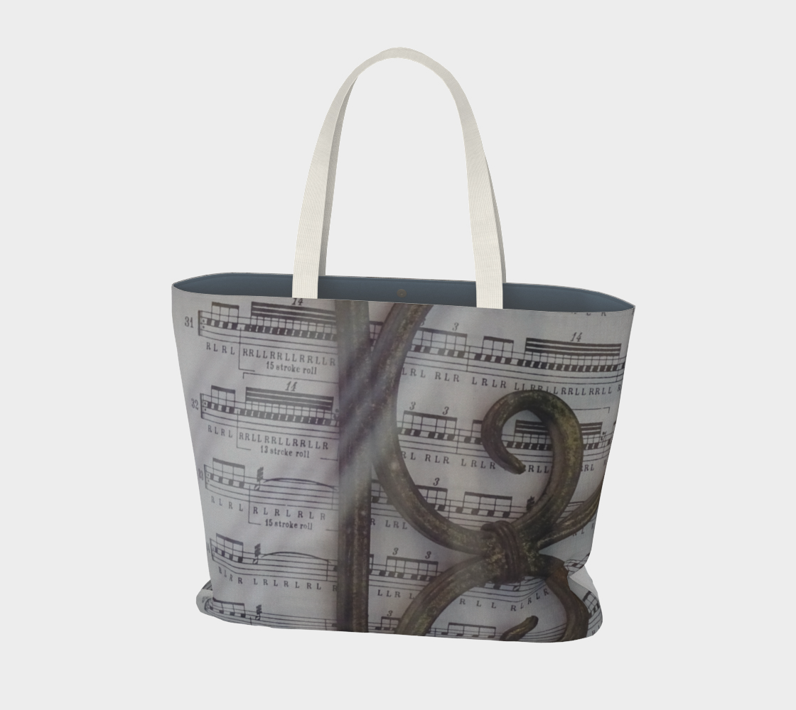 Music notes Large tote bag  preview