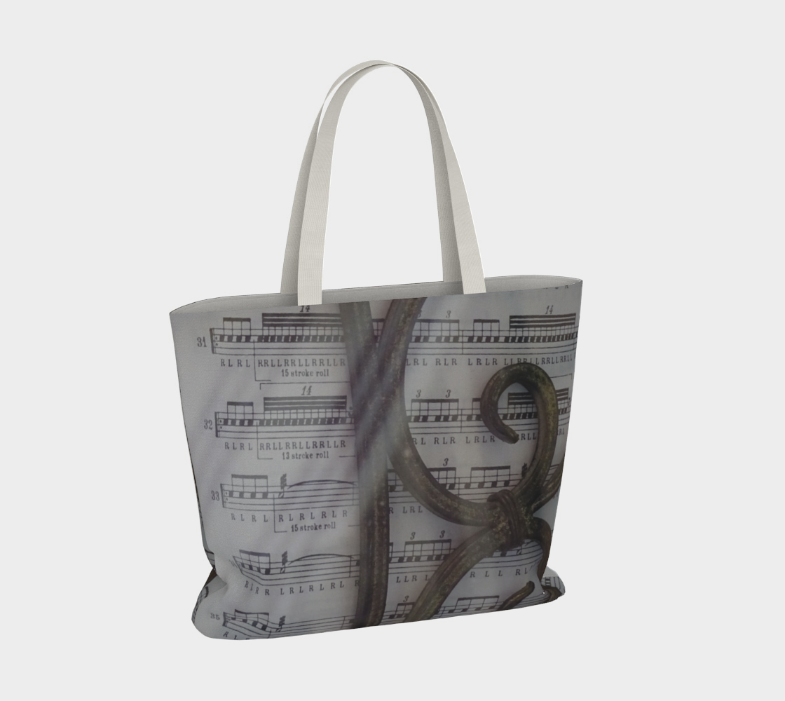 Music notes Large tote bag preview #4
