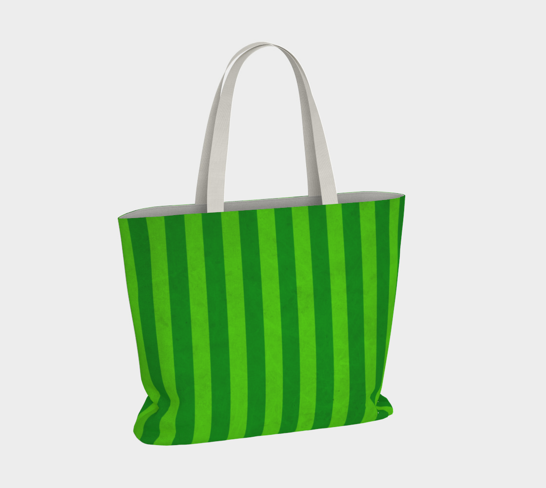 Stripes Collection: Fields Of Green Large Tote Bag thumbnail #5