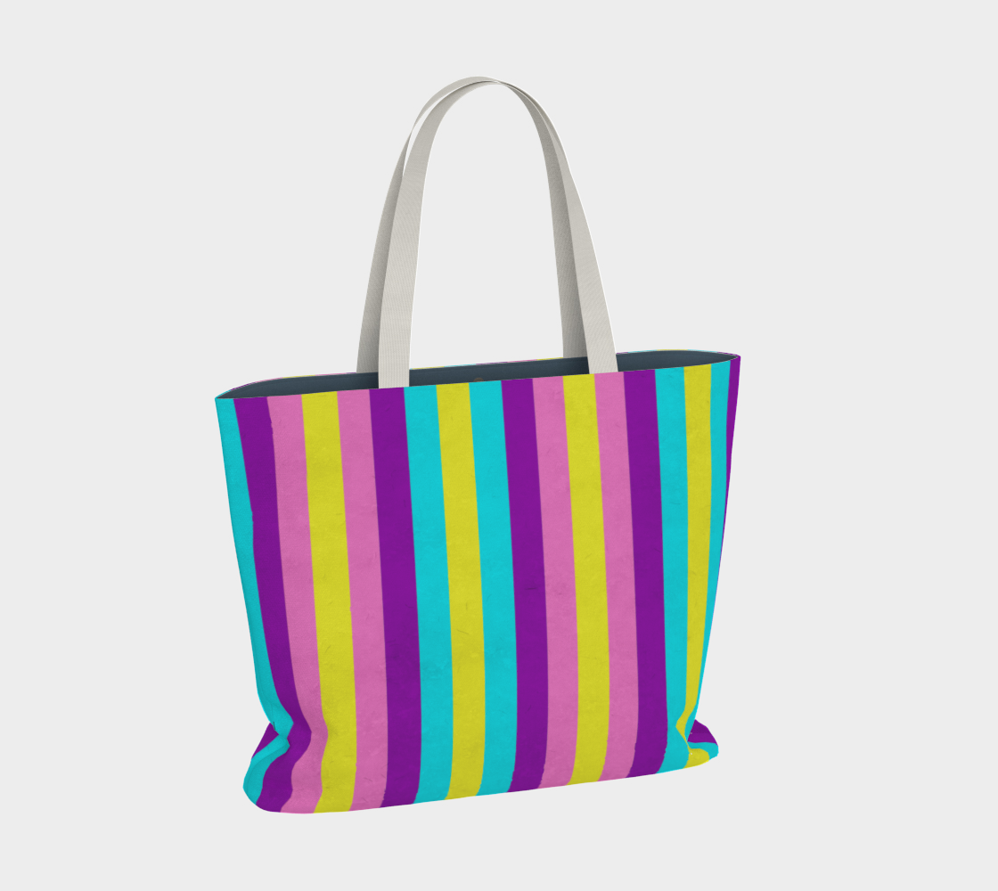 Stripes Collection: Fairy Fantasy Large Tote Bag thumbnail #3