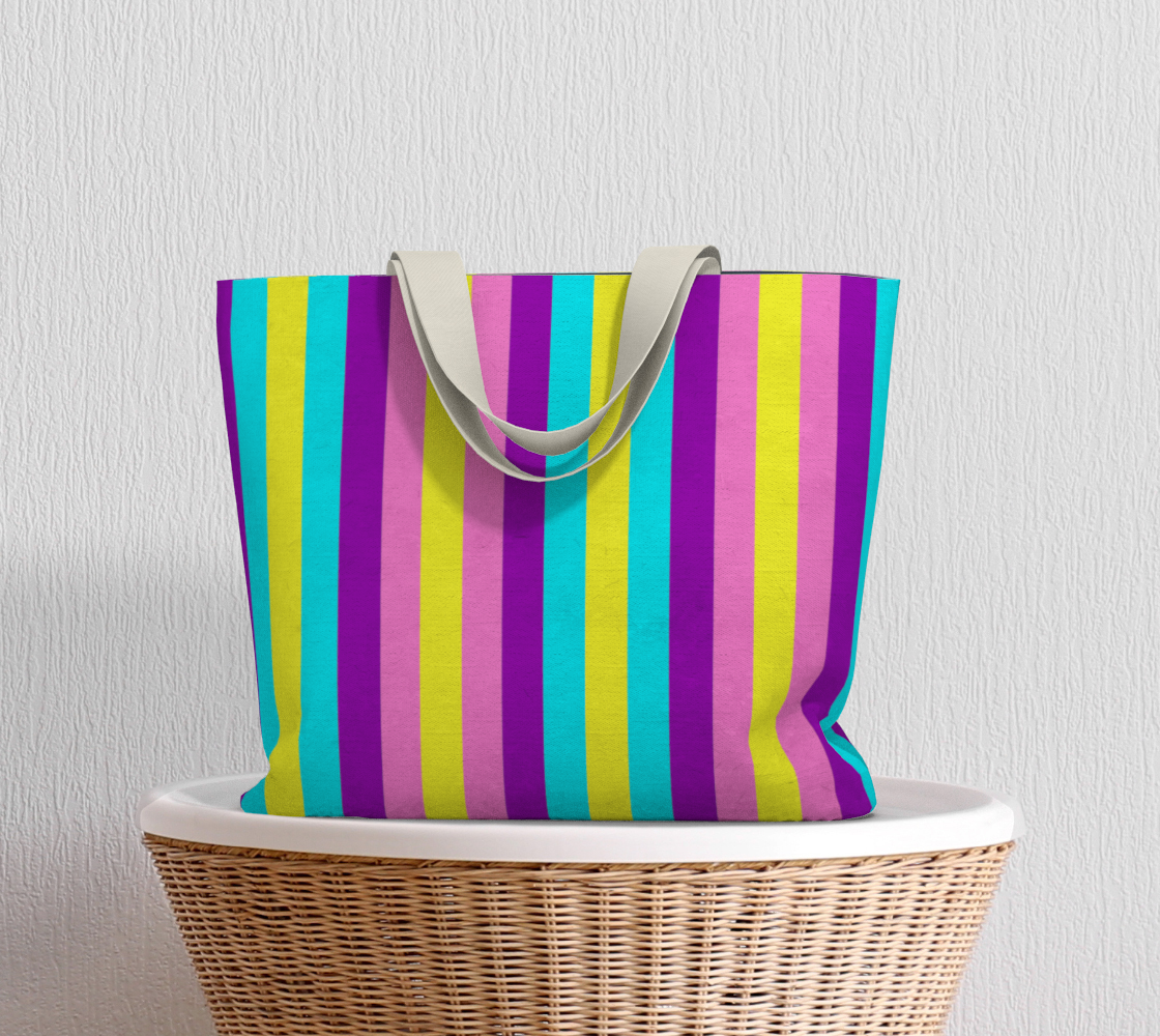 Stripes Collection: Fairy Fantasy Large Tote Bag preview #5