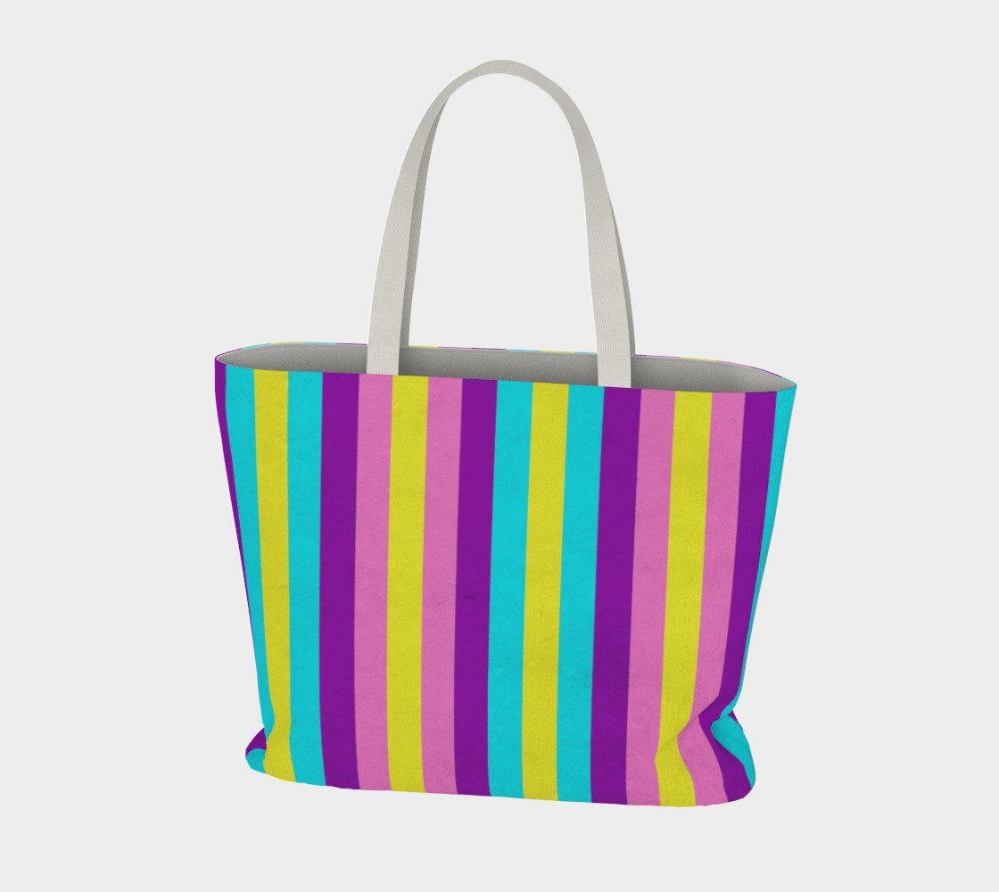 Stripes Collection: Fairy Fantasy Large Tote Bag thumbnail #4