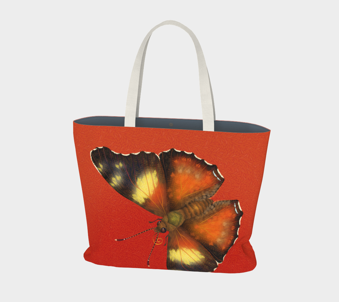 Giant Butterflies on Red Leaves aperçu