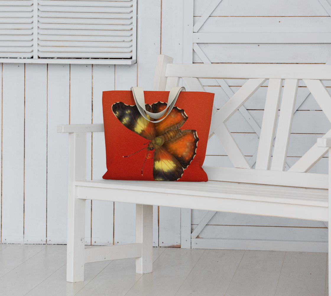 Giant Butterflies on Red Leaves preview #6