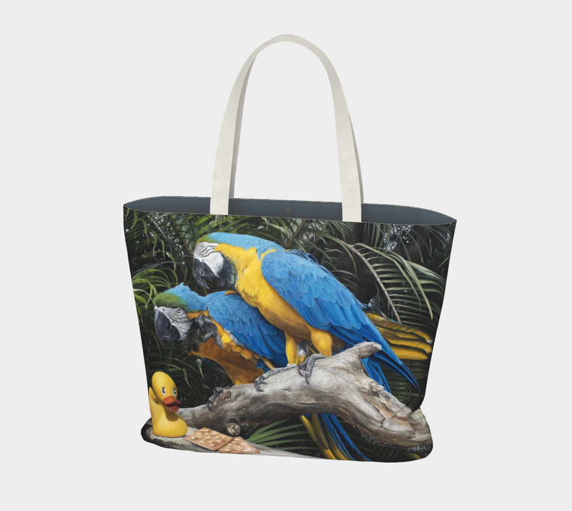 Polly Wanna Quacker Large Tote Bag preview