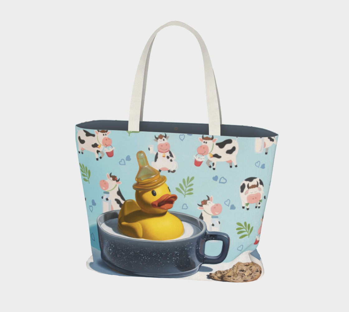 Milk Duck Large Tote Bag preview