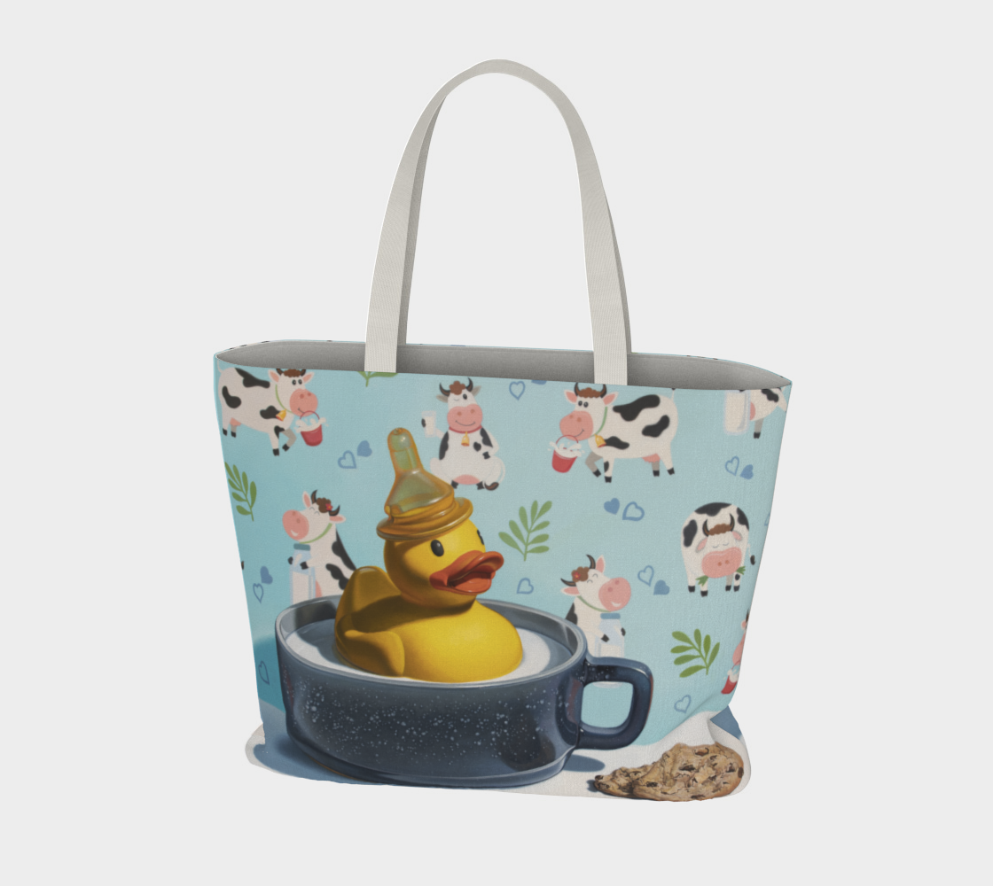 Milk Duck Large Tote Bag preview #3