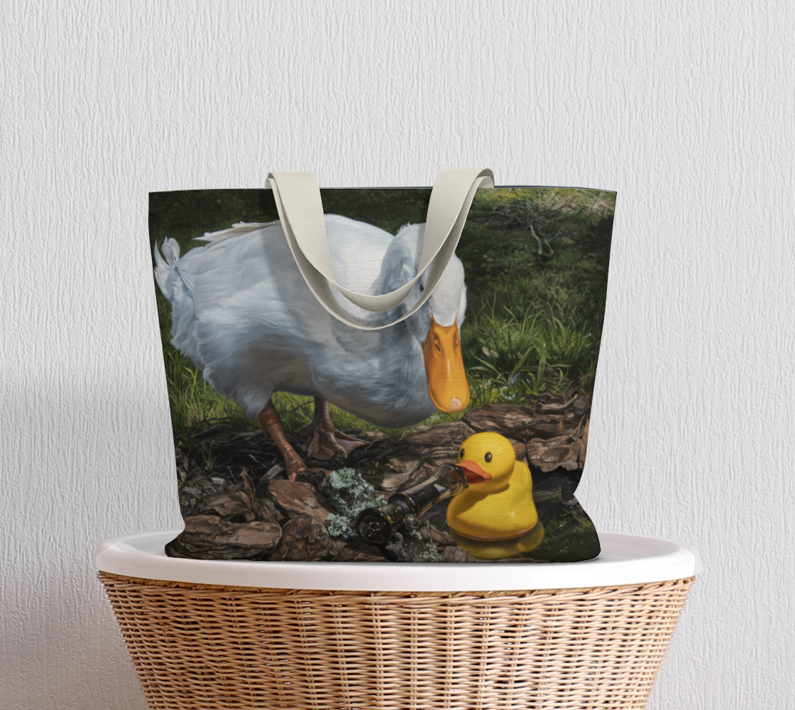 If It Looks Like a Duck Large Tote Bag preview #5