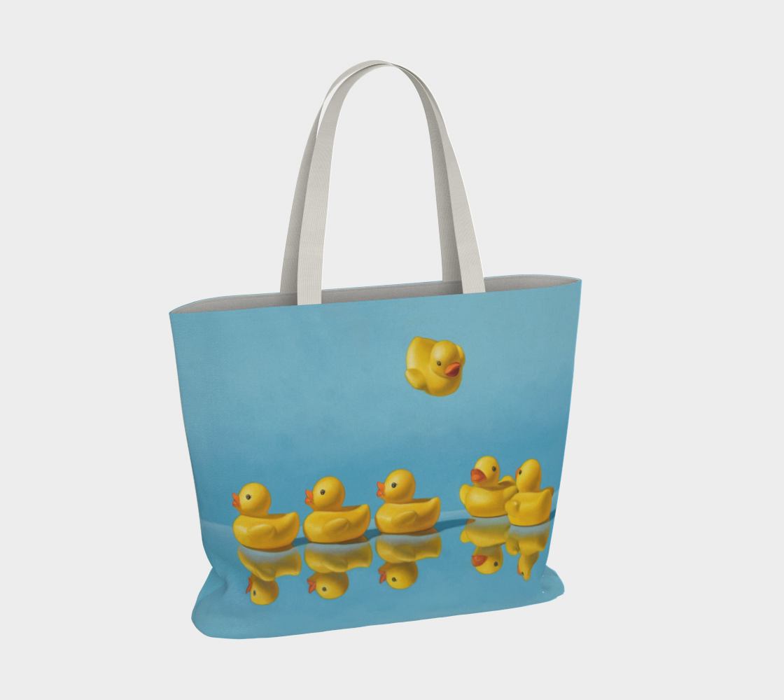 Ducks in a Row Large Tote Bag preview #4