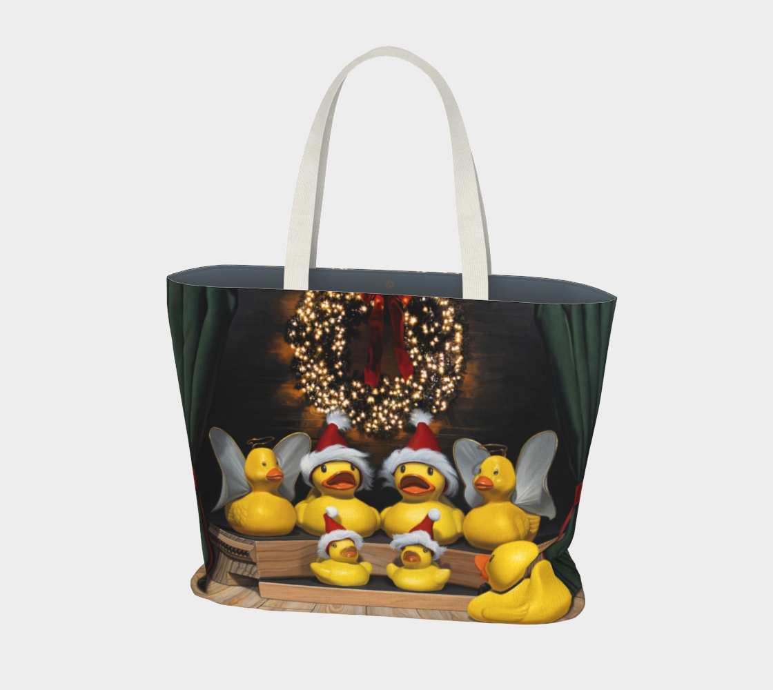 Duck the Halls Large Tote Bag preview