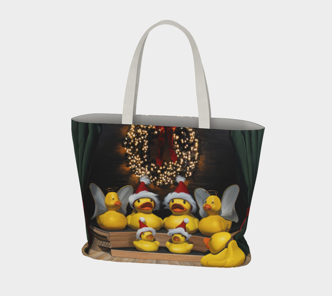 Duck the Halls Large Tote Bag preview #3