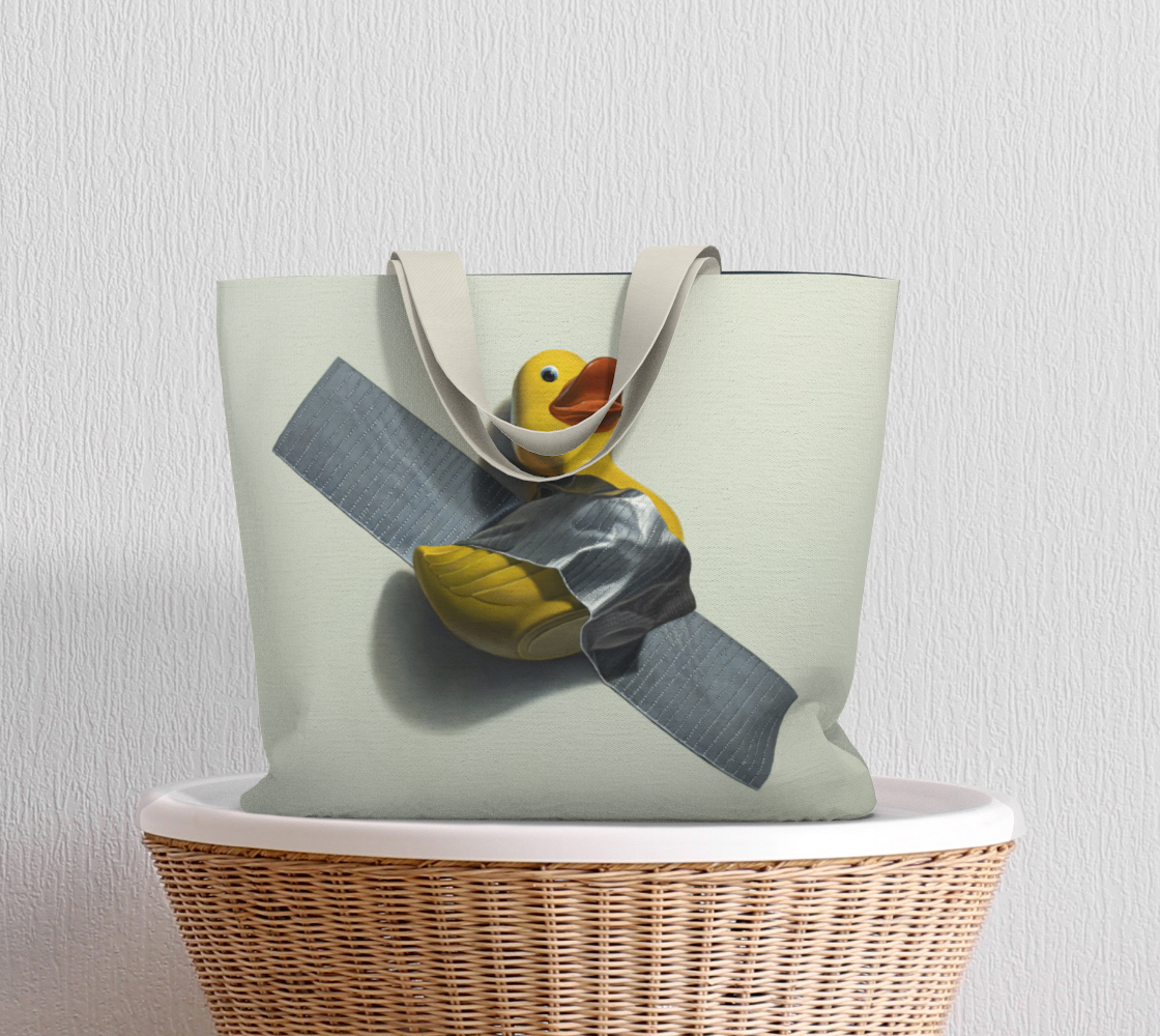 Duck Taped Large Tote Bag preview #5