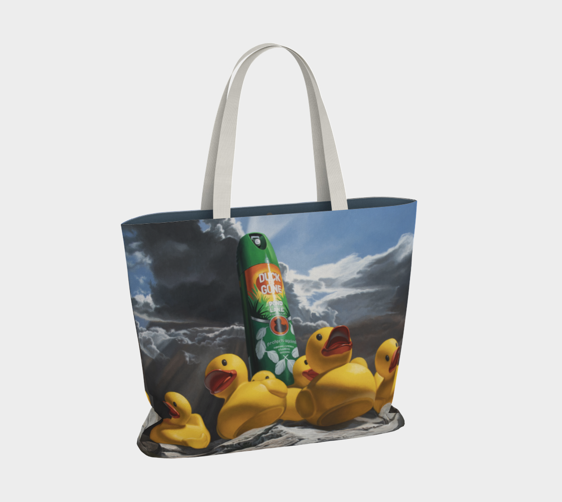 Duck Off Large Tote Bag thumbnail #3