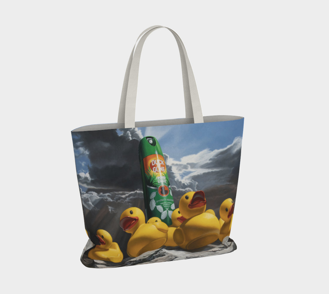 Duck Off Large Tote Bag preview #4