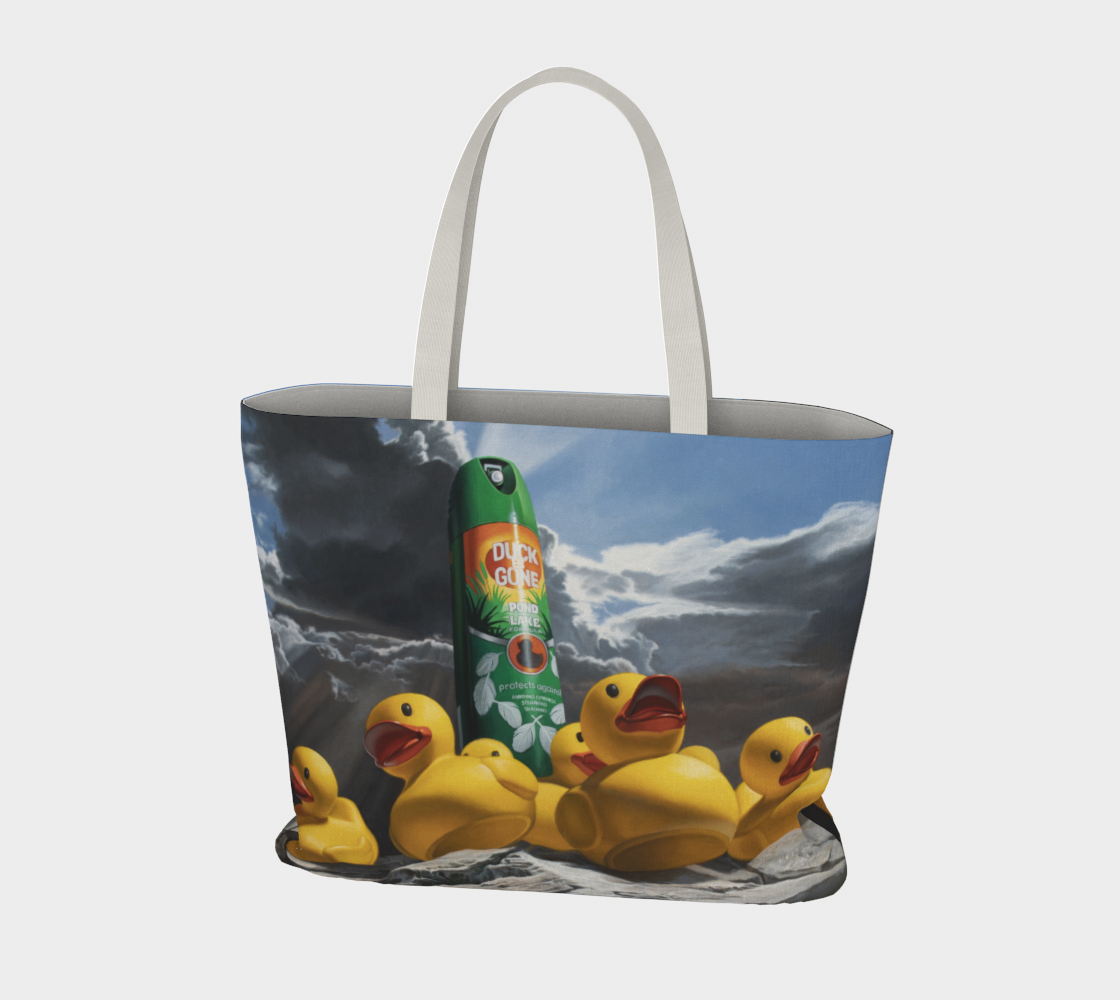 Duck Off Large Tote Bag thumbnail #4