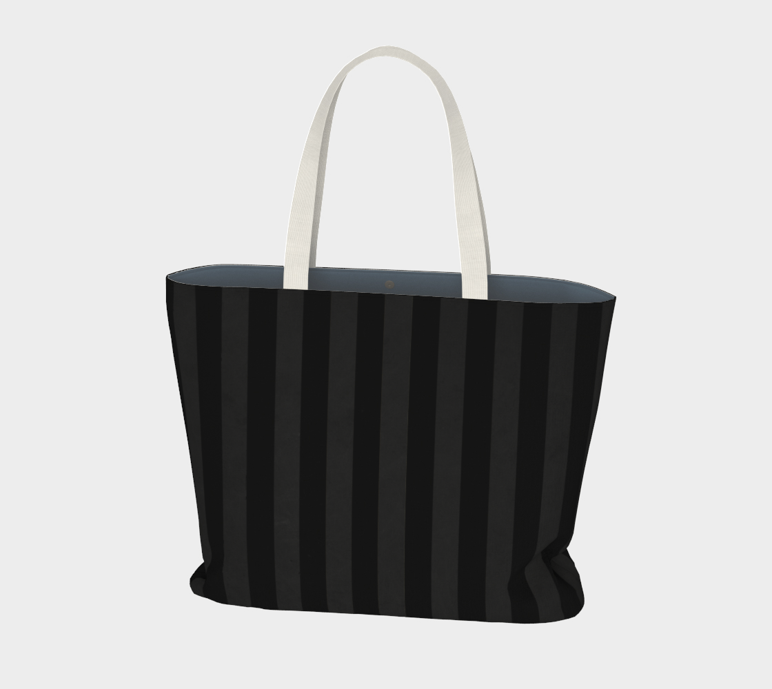 Stripes Collection: Coal Large Tote Bag preview