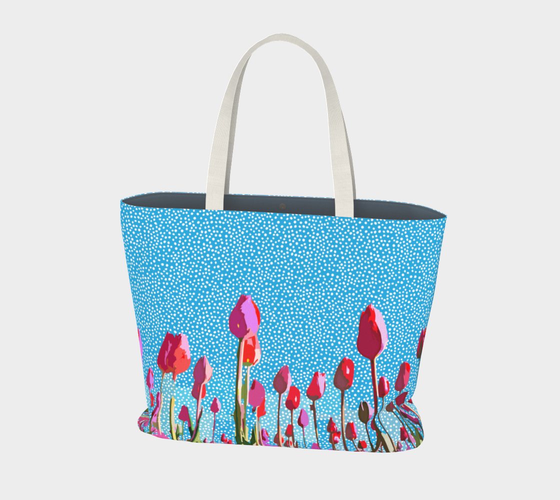 Tiptoe Through The Tulips With Me Large Tote Bag preview