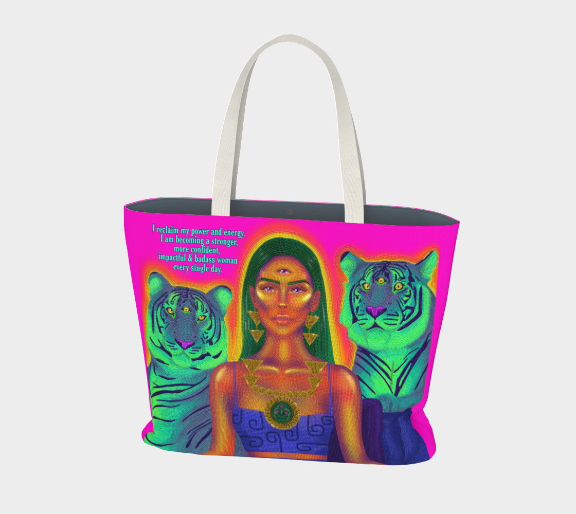 Reclaiming Power (Beaded/Chakira effect) Large Affirmation Tote preview